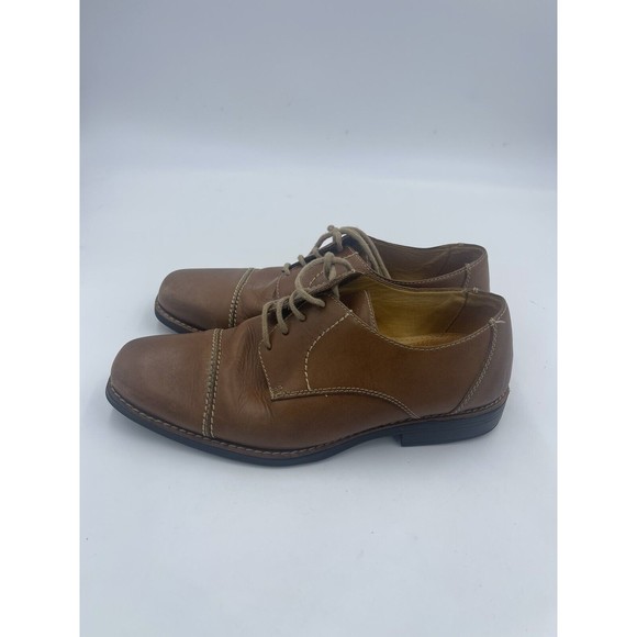 Men’s Sandro Moscoloni 17305 Tan Oxford Dress Shoes Size 9.5 EEE - Picture 4 of 5